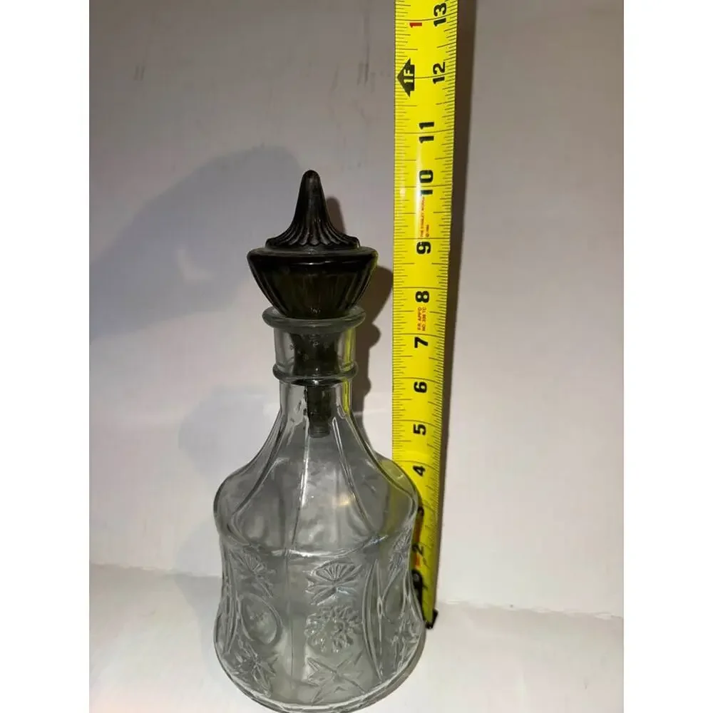Vintage Genie Bottle Elegant Clear Crystal Spirit Decanter With Stopper